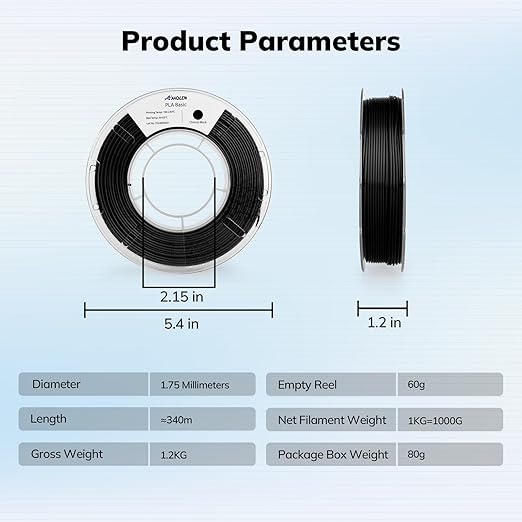 AMOLEN PLA 3D Printing Filament Bundle 1.75mm, 1KG/2.2 lb in Total, Compatible - Image 4
