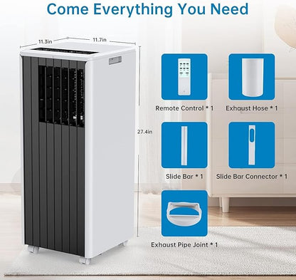 Portable Air Conditioner for 250-350 Sq Ft 3-In-1 8000 BTU AC Unit - Image 2