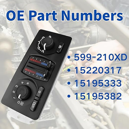 599-210XD AC Heater Climate Control Module Panel - Image 2