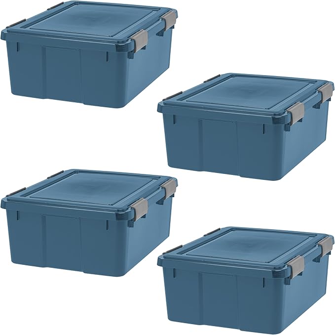 IRIS USA WeatherPro 31 Qt Eco-Friendly Storage Bins by IRISUSA
