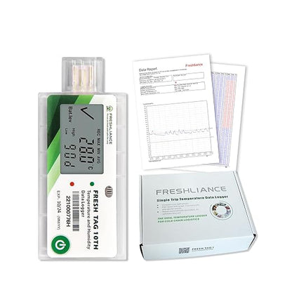 Freshliance LCD Temperature Humidity Data Logger, Single Use USB Temperature - Image 8
