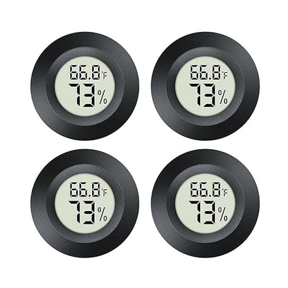 4pcs Mini Hygrometer Thermometer Indoor Outdoor Round Humidity Meter by Maiweitong