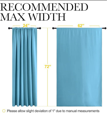 NICETOWN 2 Panels Blackout Curtains, Rod Pocket Window Curtains Room Darkning - Image 6