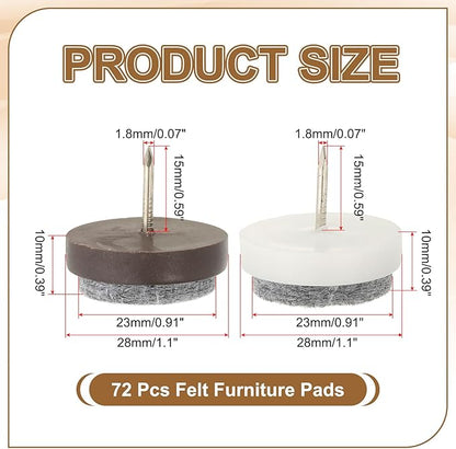 PATIKIL 28 mm Nail-on Felt Pads - Image 2