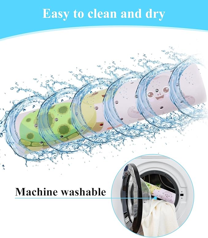 Bath Mat for Tub Non Slip, Machine Washable Anti-Slip Cartoon Baby Bathtub - Image 5
