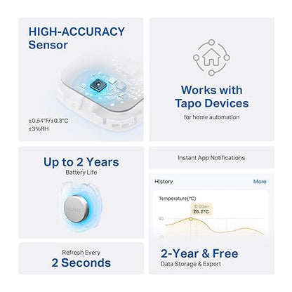 TP-Link Tapo Smart Temperature and Humidity Sensor T310, Requires Tapo Hub - Image 2