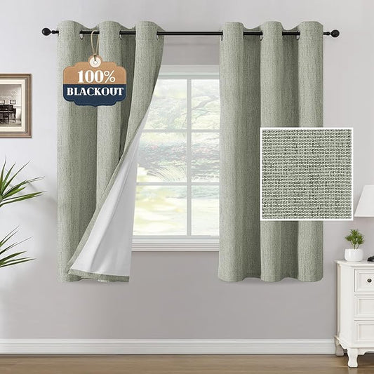 H.VERSAILTEX Chenille Linen Blackout Curtains by HVERSAILTEX