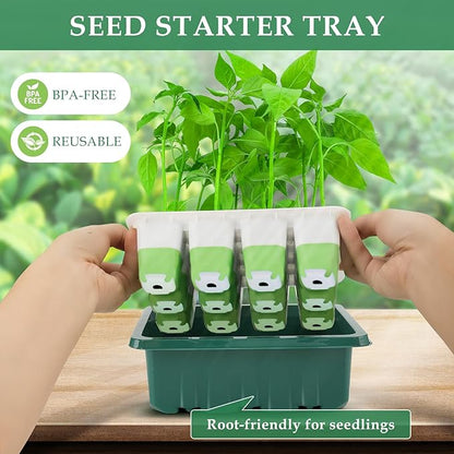 Seed Starter Tray, 48 Cells Indoor Seed Starter Kit, Flexible Silicone Designed - Image 3