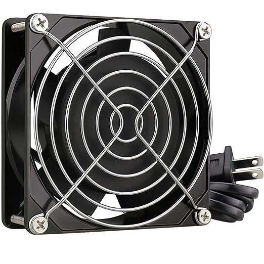 GDSTIME Axial Fan 90mm, 110V 120V AC 92mm x 92mm x 25mm Dual Ball Bearing by GDSTIME