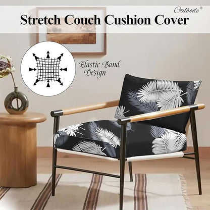 8Pcs Stretch Patio Cushion Covers Dustproof Outdoor Cushion Covers Washable - Image 4