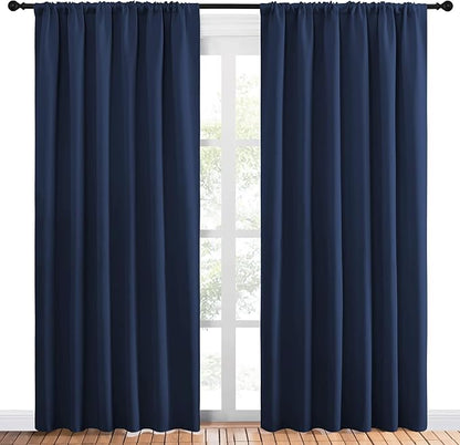 NICETOWN Living Room Curtains, Home Decorations Thermal Insulated Solid Rod - Image 2