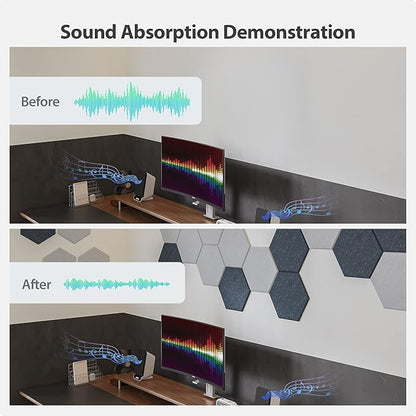 12 Pack Acoustic Panels Self Adhesive Sound Proof Foam, High Density Sound - Image 3