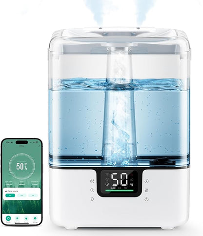 Smart Humidifiers for Bedroom Home, 6L Cool Mist Top Fill Humidifier Large Room by Unknown