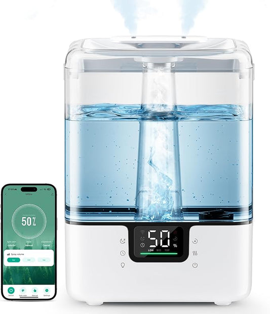 Smart Humidifiers for Bedroom Home, 6L Cool Mist Top Fill Humidifier Large Room by Unknown