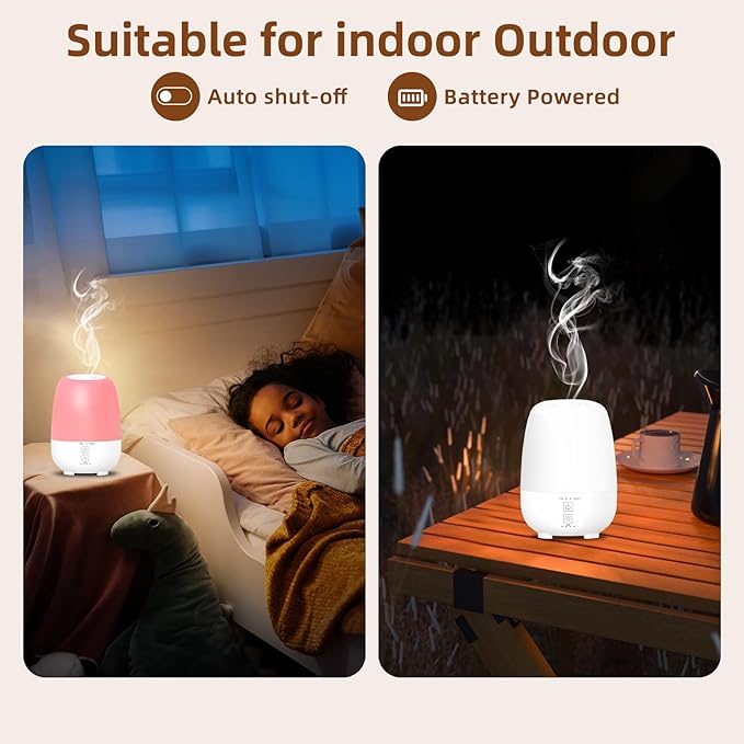 150ML Rechargeable Battery Operated Essential Oil Diffuser, 7-Hour Runtime - Image 6
