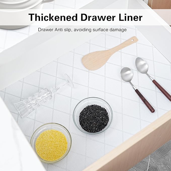 Shelf and Drawer Liner for Kitchen Cabinet, 18 in x 20 FT Non-Adhesive Rhombus - Image 3
