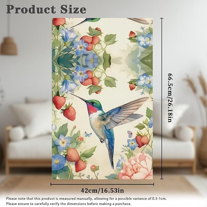 Hummingbird Strawberry Recline Chair Headrest Cover Lightweight Headrest - Image 7
