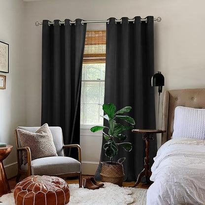 BGment 100% Blackout Curtains 108 Inch Long 2 Panles Set, Thermal Insulated - Image 2