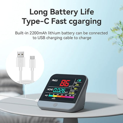 13 in 1 Air Quality Tester for Home, Indoor Air Quality Monitor, - Image 4
