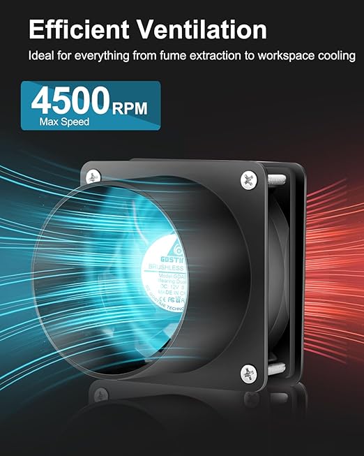 GDSTIME 3 Inch Solder Fume Smoke Extractor Fan - Image 5