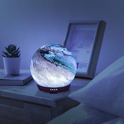 Moon Essential Oil Diffuser, Glass Cool Mist Humidifier - Image 4