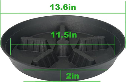 4 Pack Plant Saucer 14 inch, Plastic Plant Saucers - Image 2