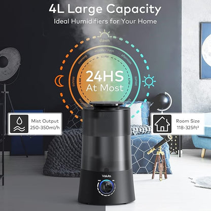 Humidifiers for Bedroom - 4L Cool Mist Humidifier Top Fill Oil Diffuser Quiet - Image 3