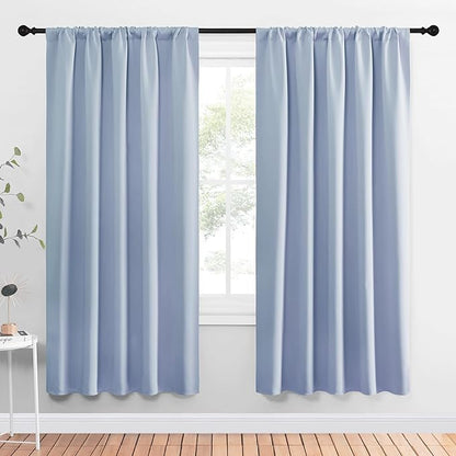 NICETOWN Window Curtains Blackout Drapes, Vintage Blue, 1 Pair, 52 by 72-Inch by NICETOWN