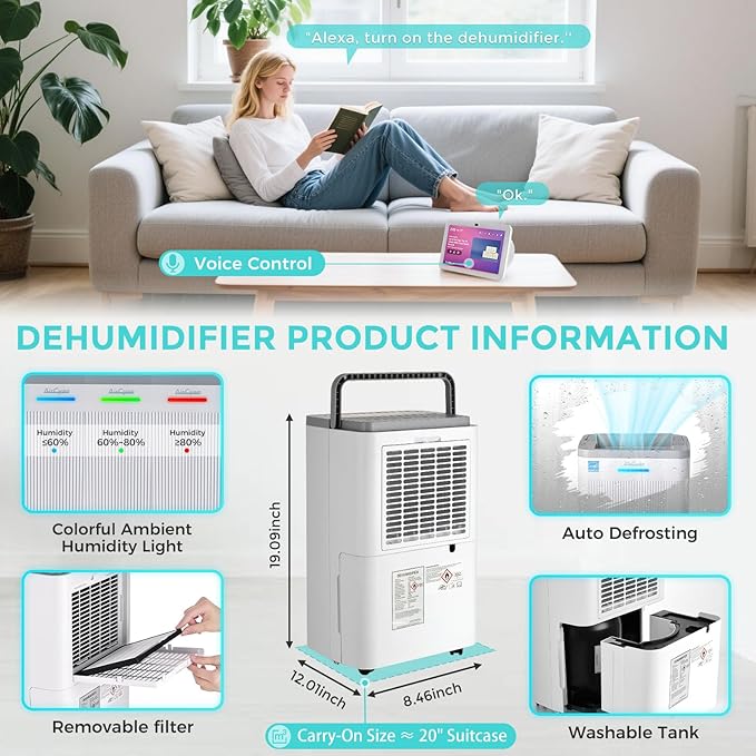 4500 Sq.Ft Most Efficient Energy Star 2025 Dehumidifier - Image 3