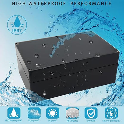 Watertight Junction Box, IP67 Waterproof Project Box Durable ABS Plastic - Image 7