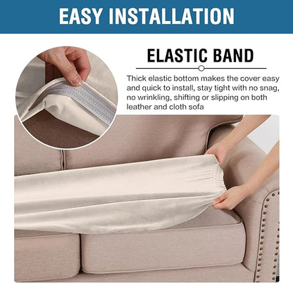 H.VERSAILTEX Velvet Stretch Individual Couch Cushion Cover Plush Slipcover - Image 4
