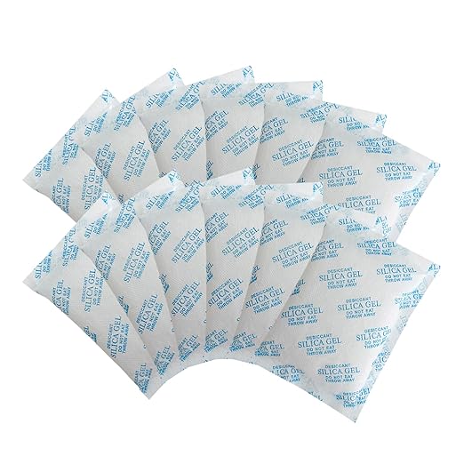 Silica Gel Packets, 100 Gram 10 Packets Desiccant Packs, Moisture Absorbers by WAOTOAW