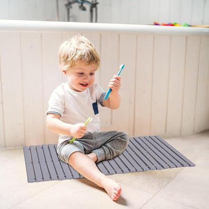 Bath Mat Bathroom Rugs Floor Wood Shower Bathtub Waterproof Non Slip - Image 4