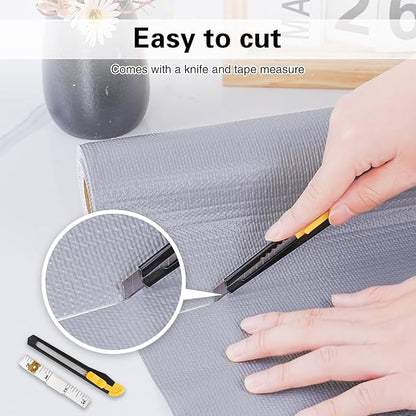 Drawer and Shelf Liner for Kitchen Cabinet, Non-Adhesive Cabinet Liner 18in x - Image 5