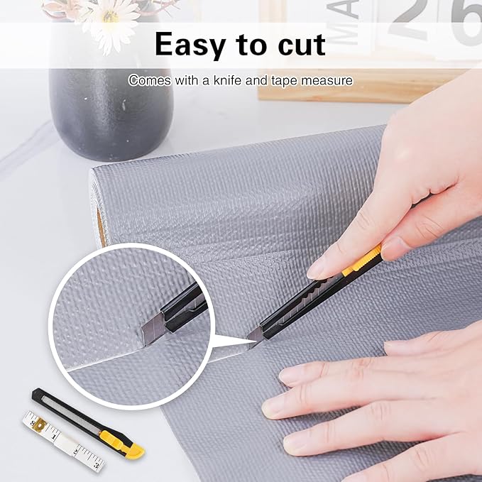 Drawer and Shelf Liner for Kitchen Cabinet, Non-Adhesive Cabinet Liner 24in x - Image 5