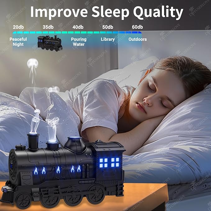 Diffuserlove Train Diffuser 300ML Essential Oil Diffuser Cool Mist Humidifier - Image 6