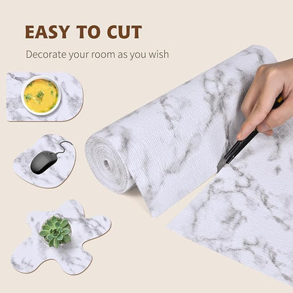 Shelf Liners for Kitchen Cabinets 12in x 20FT, Non Adhesive Drawer Liner Marble - Image 7