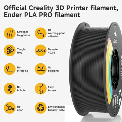 Official Creality PLA Filament Pro Black, 1.75mm 3D Printer Filament, Ender PLA - Image 4