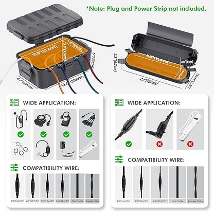 RESTMO 5-Piece Outdoor Waterproof Electrical Box Set – 12.5" x 8.5" x 5" Large - Image 2