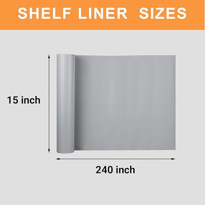 FLPMIX Shelf Liner Light Gray: Waterproof Kitchens Drawer Mat 15 X 240 Inch - Image 8