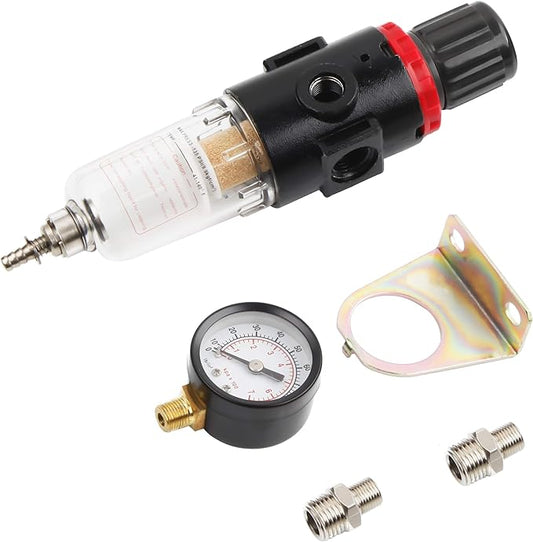 TIMBERTECH Pressure Regulator for Airbrush Compressor, 1/8’’ NPT Air Filter by Timbertech