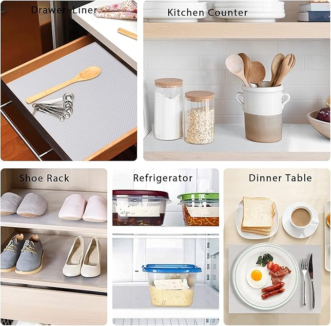 9 Pack Washable Waterproof Fridge Liners and Drawer Mats, Refrigerator Shelving - Image 6