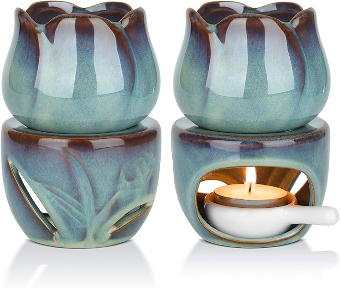 ComSaf Wax Melt Burners Essential Oil Burner Set of 2, Aromatherapy Aroma by ComSaf