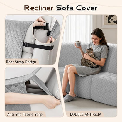 Arfntevss Waterproof Recliner Sectional Couch Covers - Image 4
