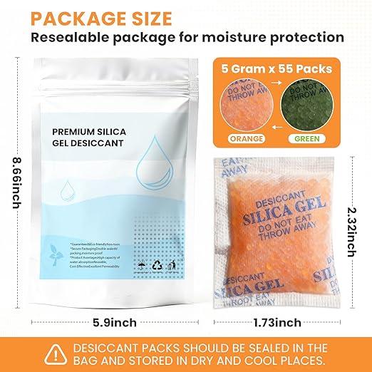 Vrurc Color-Indicating Silica Gel Desiccant Packets – 5 Gram Food-Grade Premium - Image 5