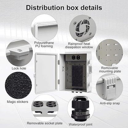 Outdoor Electrical Junction Box, ABS Water Resistant Enclosure - Image 6