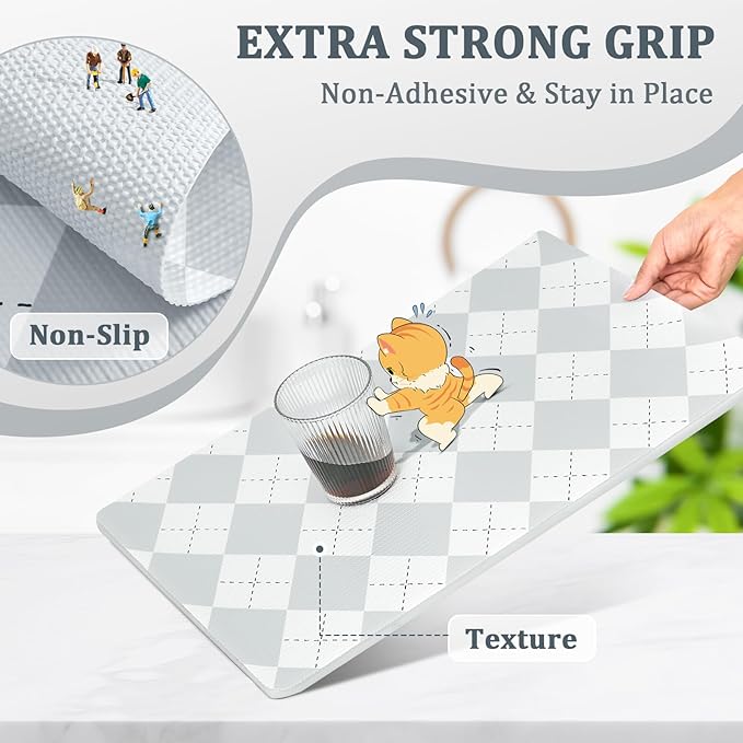 Shelf Liner for Kitchen Cabinets 24" x 120" Non-Adhesive Non-Slip Drawer Liners - Image 2