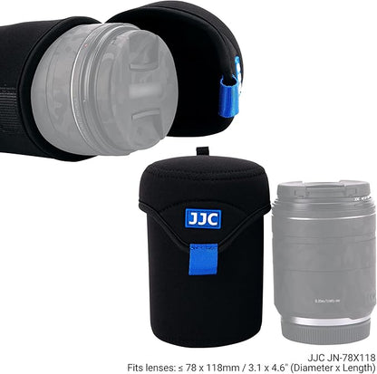 JJC Water Resistant Neoprene Camera Lens Pouch Case, Fold-Over Lens Bag - Image 2