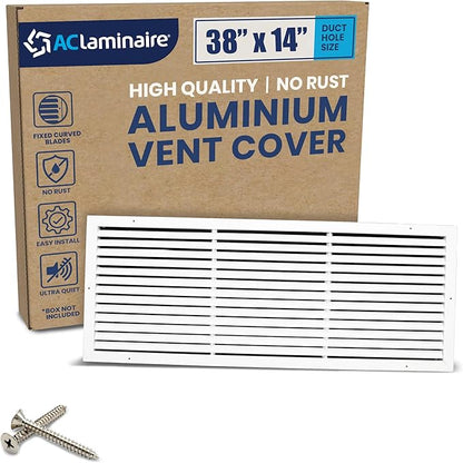 38x14 Inch Air Return Vent Cover Decorative – Premium Aluminum AC Vent Cover by LAMINAIRE