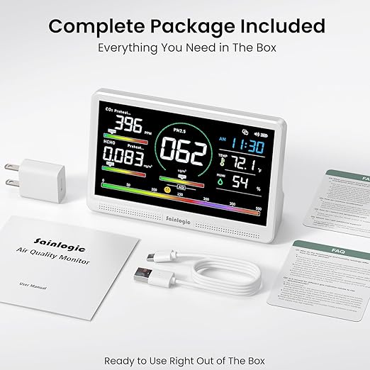 Sainlogic 16 in 1 Professional Air Quality Monitor Indoor - Image 7